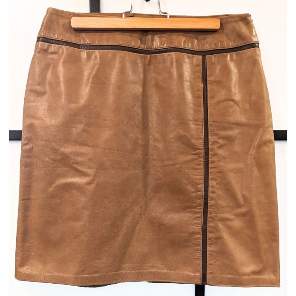 Real Leather Vintage Pencil Skirt